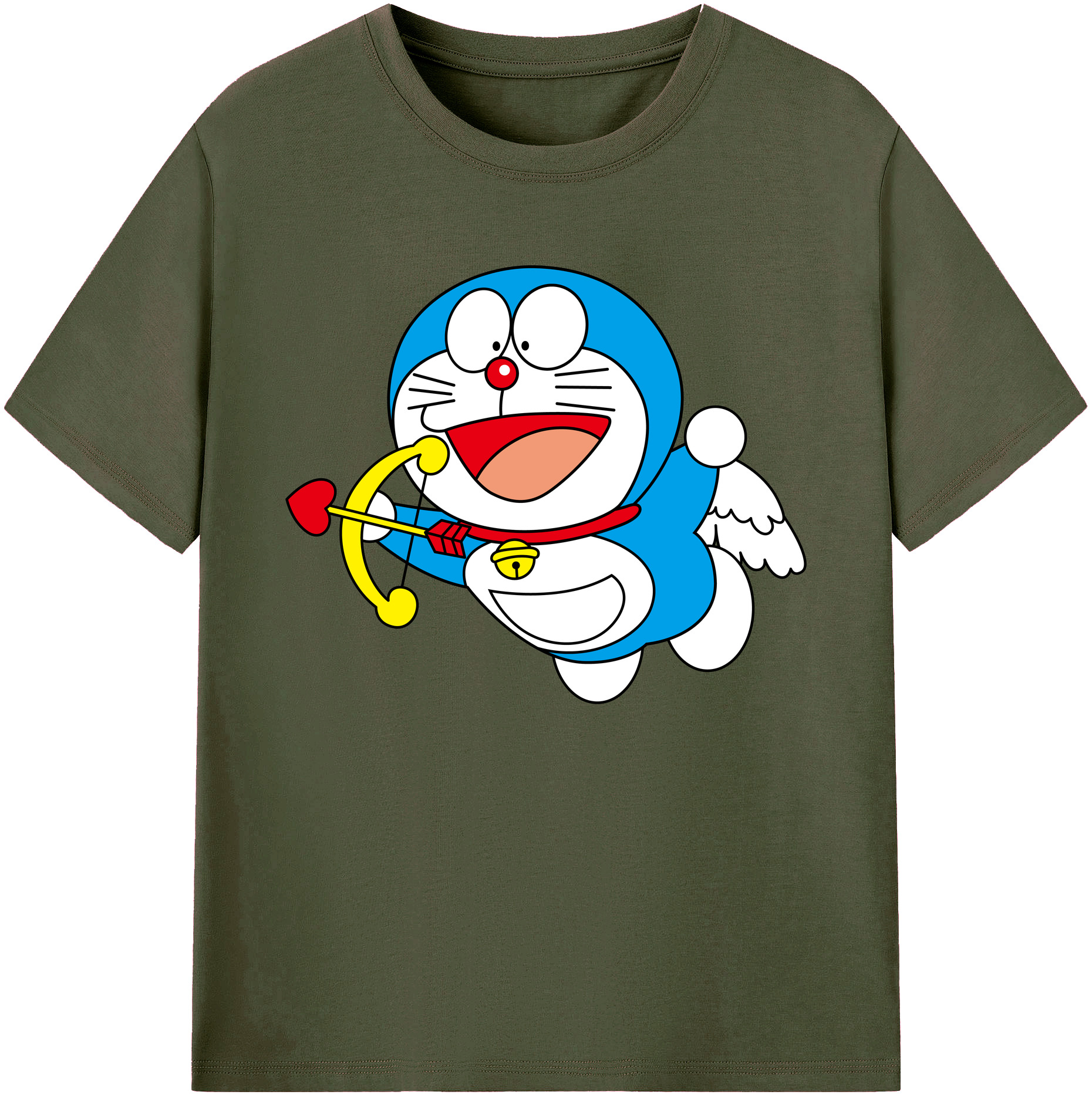 （画像用） ドラえもん Doraemon 綿100％ メンズ半袖Tシャツ｜肌触りやわらか＆通気性
